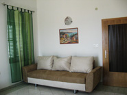 Detail view of Villa Ana at island of Pag in Croatia