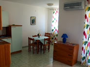 Detail view of Villa Ana at island of Pag in Croatia